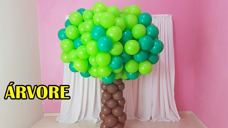arvore curso de decoração com balão