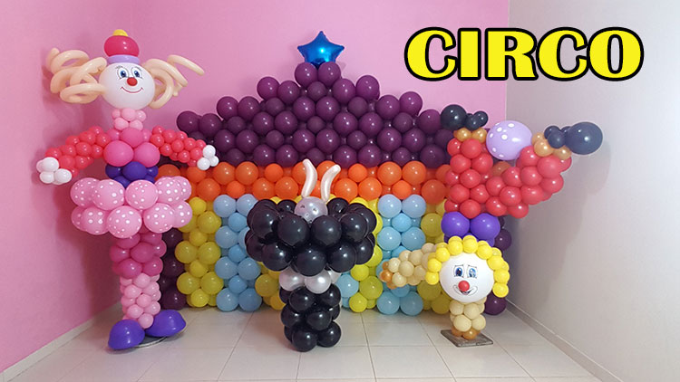 circo curso de decoração com balão