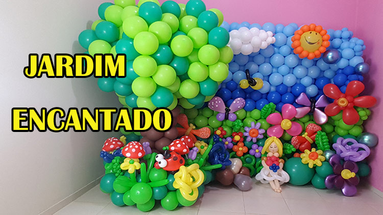 jardim curso de decoração com balão encantado
