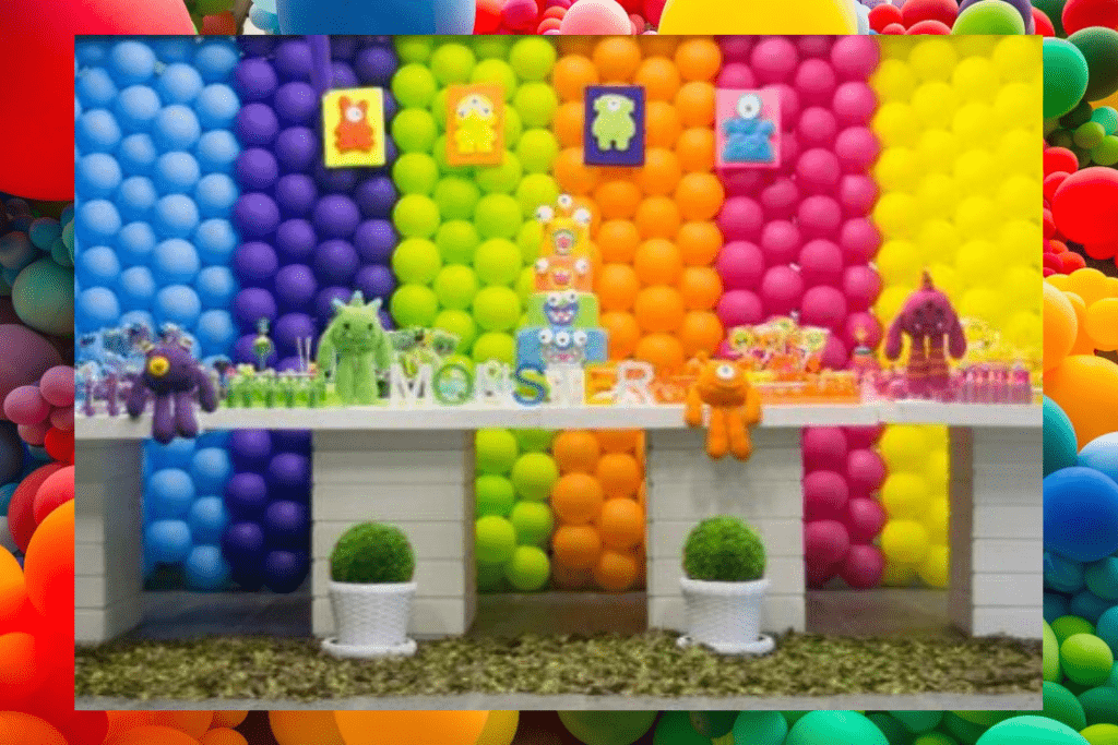 decoração de festa como fazer uma parede de balão